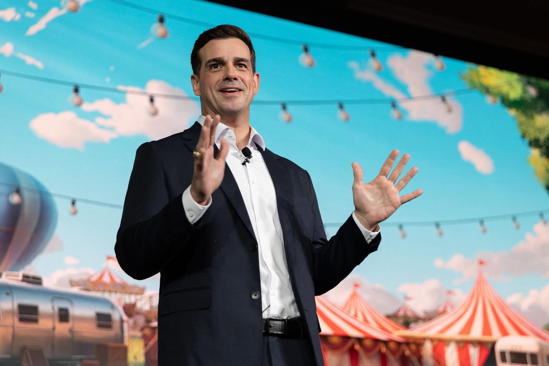 Chris Valletta delivering a keynote